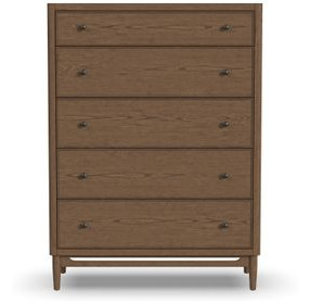 Verona Medium Brown 5 Drawer Chest