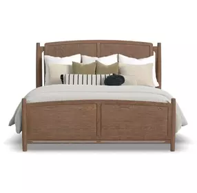 Verona Medium Brown King Panel Bed