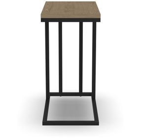 Melody Distressed White and Black Rectangular Accent Table