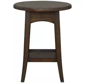 Sylvie Chestnut Round Accent Table
