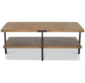 Millwork Rustic Umber and Black Rectangular Coffee Table