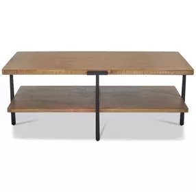 Millwork Rustic Umber and Black Rectangular Coffee Table