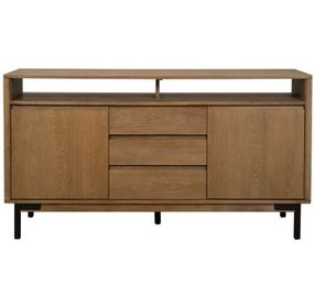 Millwork Rustic Umber and Black 2 Door Sideboard