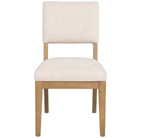 Millwork Cream Performance Fabric Upholstered Dining Chair Set of 2