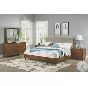 Ludwig Brown Upholstered Panel Bedroom Set