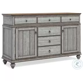 Plymouth Distressed Gray Wash Buffet