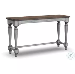Plymouth Distressed Gray Wash And Medium Brown Sofa Table