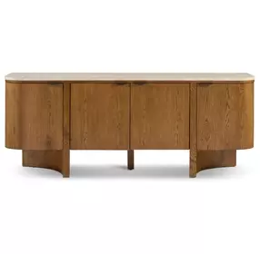 Eclipse Brown and White 4 Door Stone Top Sideboard