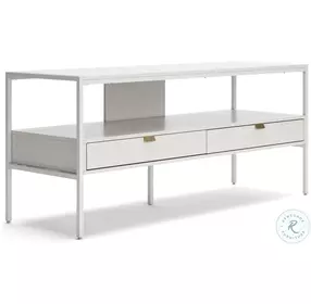 Deznee White Large TV Stand