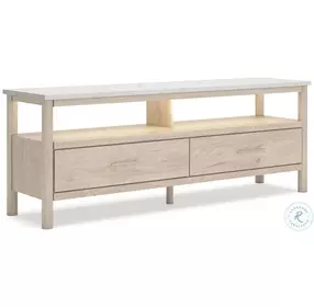 Cadmori Tan And White Extra Large TV Stand