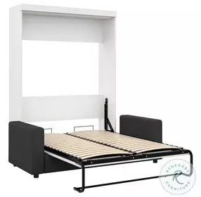 Nebula White 73" Full Sofa Murphy Bed