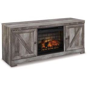 Wynnlow Gray 63" TV Stand with Electric Fireplace