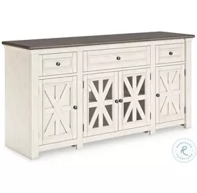 Bolanburg Weathered Gray And White Extra Large TV Stand