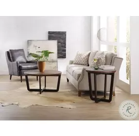 Parkcrest Copper And Dark Metal Round Occasional Table Set