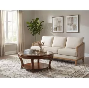 Brookhaven Cherry Round Occasional Table Set