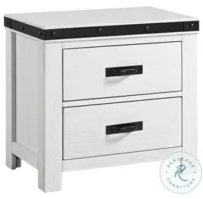 Montauk Modern White 2 Drawer Youth Nightstand