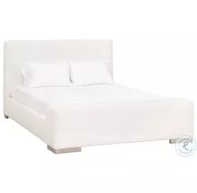 Warren LiveSmart Boucle Snow Performance Fabric Queen Panel Bed