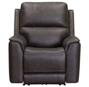 Easton Steamboat Brown Leather Zero Gravity Power Recliner with USB Charging