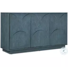 Round Valley Blue 3 Door TV Stand