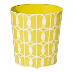 Wbsunshine Yellow And Cream Wastbasket