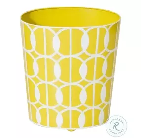 Wbsunshine Yellow And Cream Wastbasket