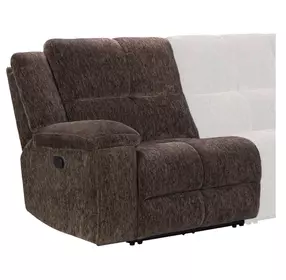 Bronco Plush Umber LAF Recliner