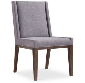 Linea Grey And Cerused Charcoal Upholstered Side Chair Set of 2