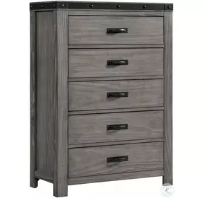 Montauk Gray 5 Drawer Chest