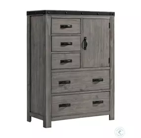 Montauk Gray 5 Drawer Gentlemans Chest