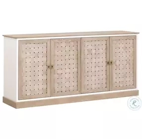 Weave Smoke Gray Oak And White Painted Oak Media Sideboard
