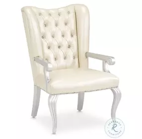 Hollywood Swank Creamy Pearl Desk Chair