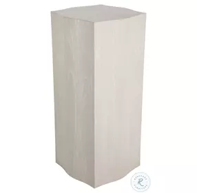Wes Cerused White Pedestal Table