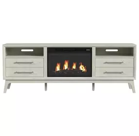 Clare Almond 71" TV Stand with Fireplace Insert