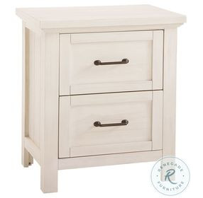 Westfield Brushed White 2 Drawer Nightstand