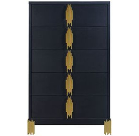 Empire Black 5 Drawer Chest
