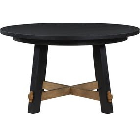 Aubrey Black 54" Round Dining Table