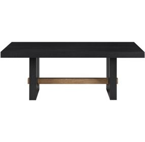 Aubrey Black Rectangular Coffee Table