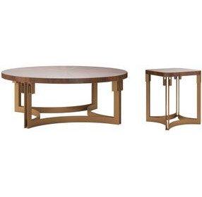 Boulevard Brown Round Occassional Table Set