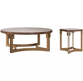 Boulevard Brown Round Occassional Table Set