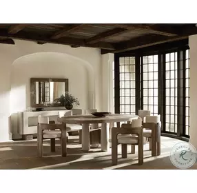 Casa Paros Playa And Bedrock Faux Concrete Extendable Dining Room Set