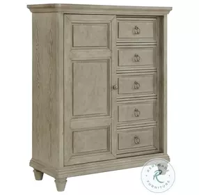 Emiko Light Grey 5 Drawer Door Chest