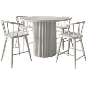 Auden White 5 Piece Counter Height Dining Set