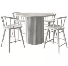 Auden White 5 Piece Counter Height Dining Set