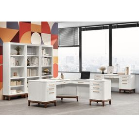 Pomona Soft White Executive Home Office Set