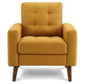 8J11L68 Orange Upholstered Accent Chair