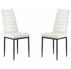 1271 White Upholstered Dining Chair Set of 2