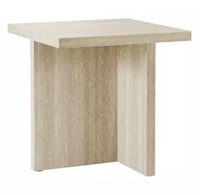 2892 Travertine Stone Square Accent Table