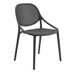 4019 Black Outdoor Stacking Dining Chair Set of 4
