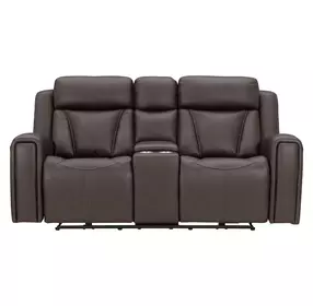 Maveric Bette Coffee 79" Zero Gravity Triple Power Reclining Loveseat with Console and USB Charging