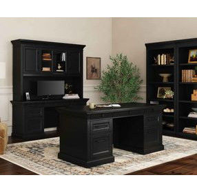 Willow Lane Ebony Black Home Office Set